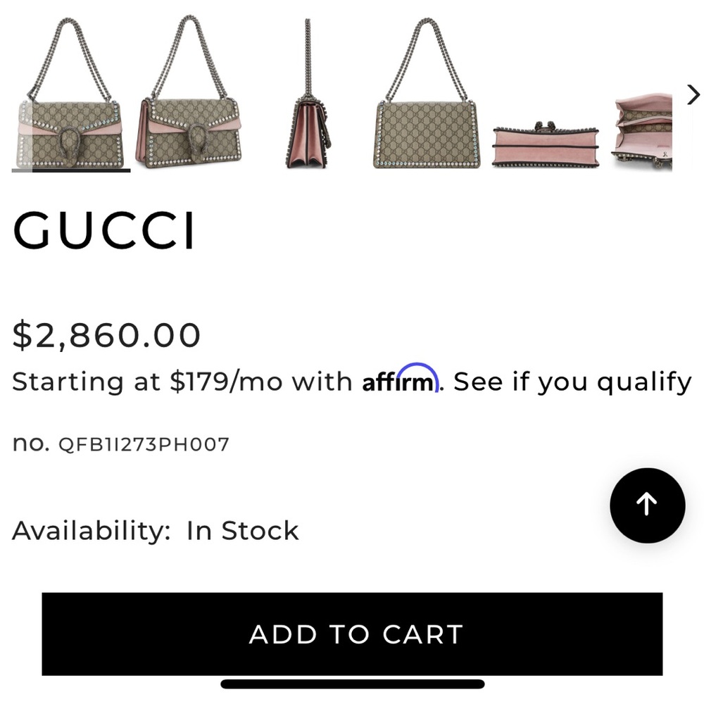 Gucci: Pink Original GG Supreme Crystal Embellished Dionysus Shoulder Bag - Picture 10 of 10